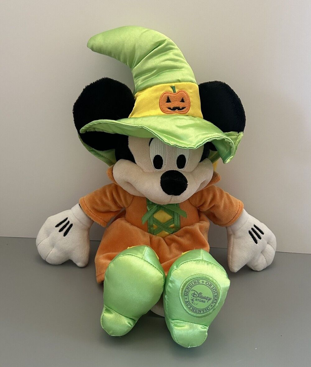 Disney Store Minnie Mouse Witch Halloween Stuffed Plush Toy 16 Inch